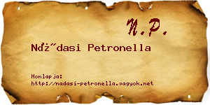 Nádasi Petronella névjegykártya